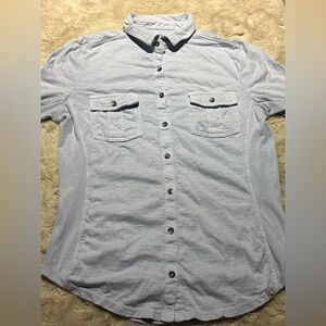 Eddie Bauer Gray Casual Button Down Shirt